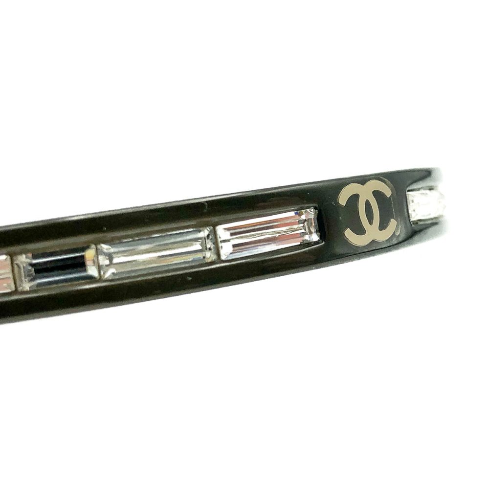 Chanel Logo Crystal Bangle