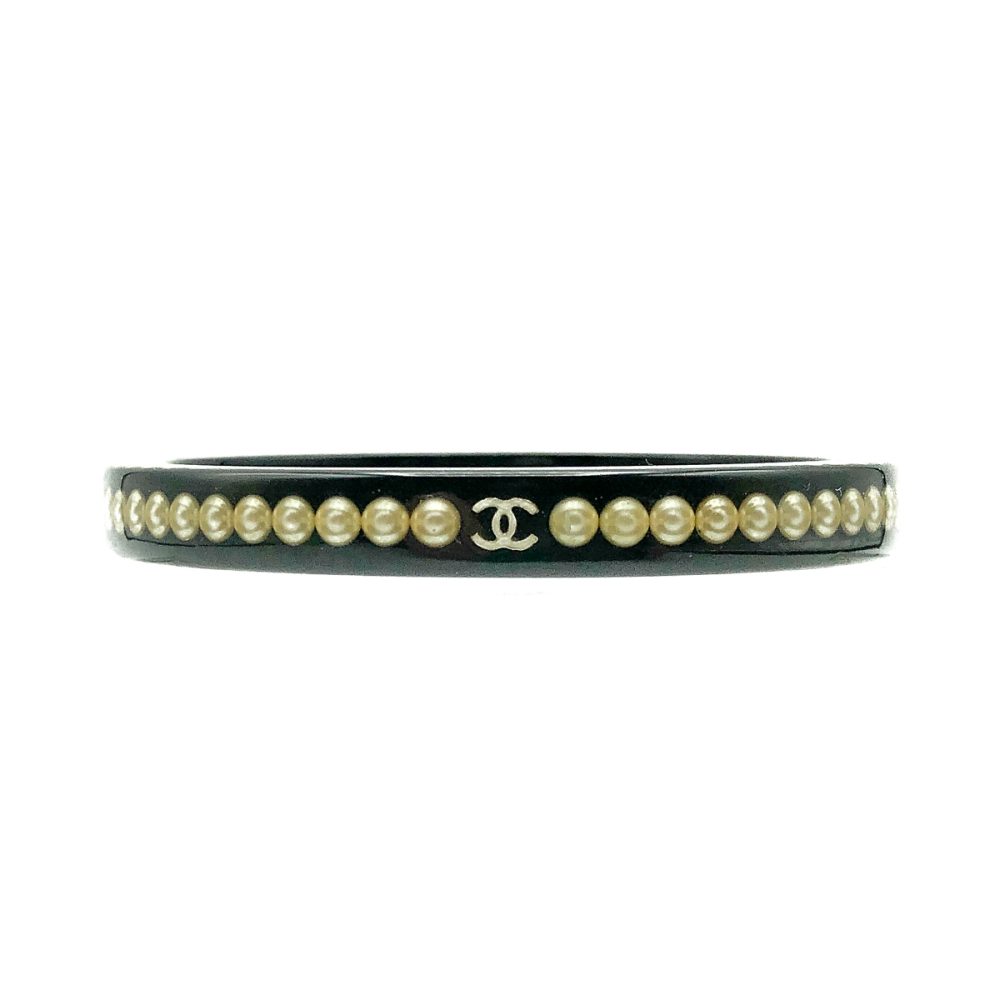 Chanel Logo Pearl Bangle