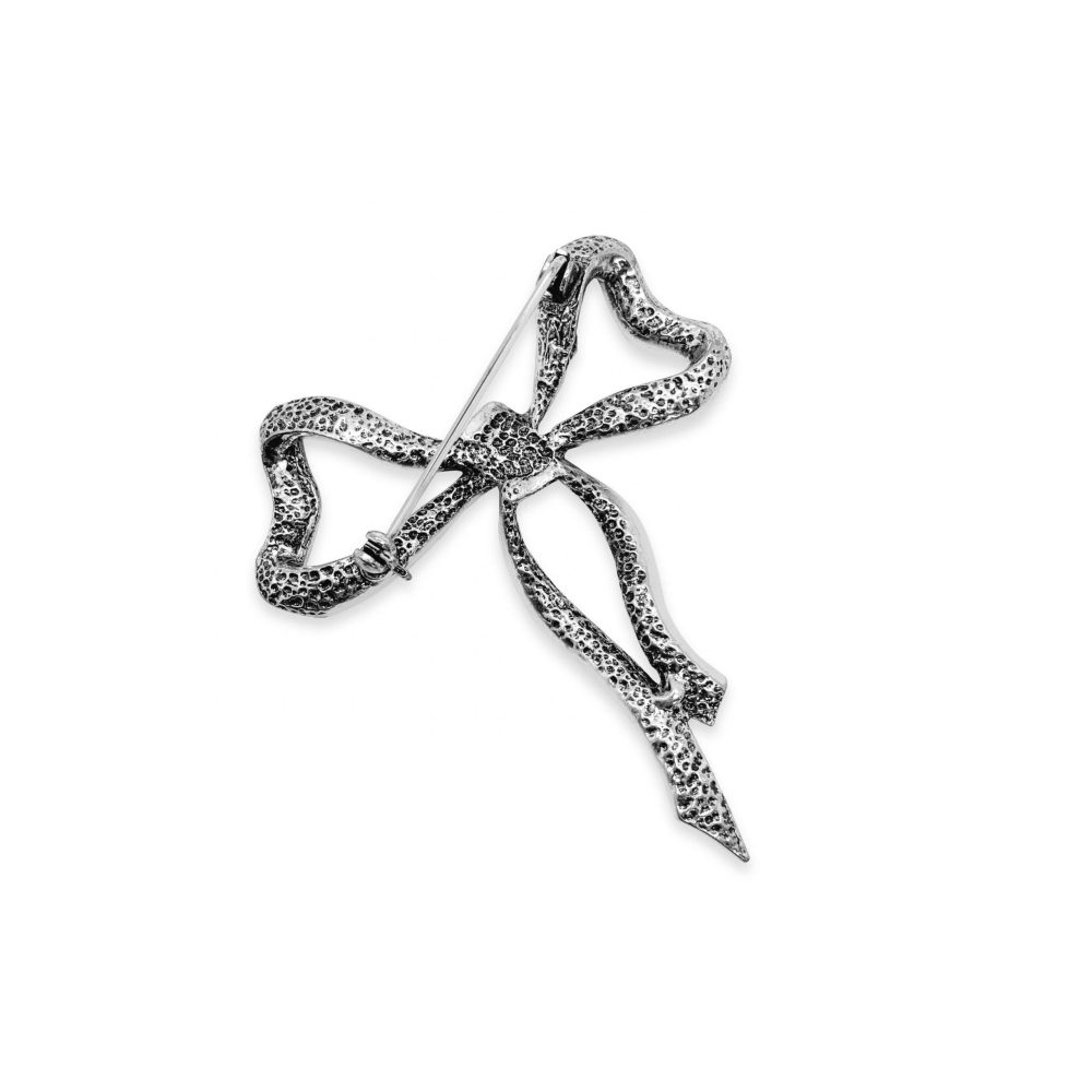 Vintage Crystal Bow Brooch