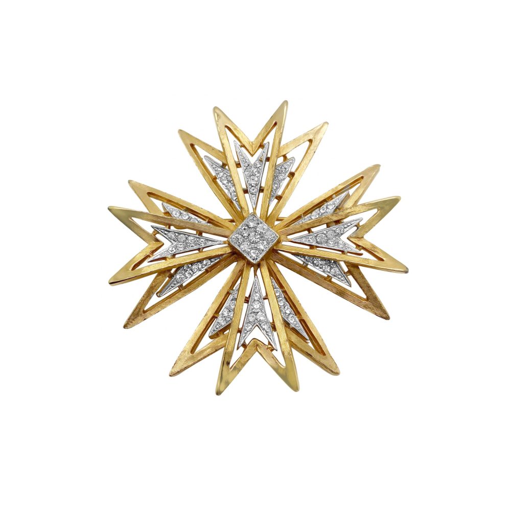 VINTAGE CAPRI MALTESE CROSS BROOCH