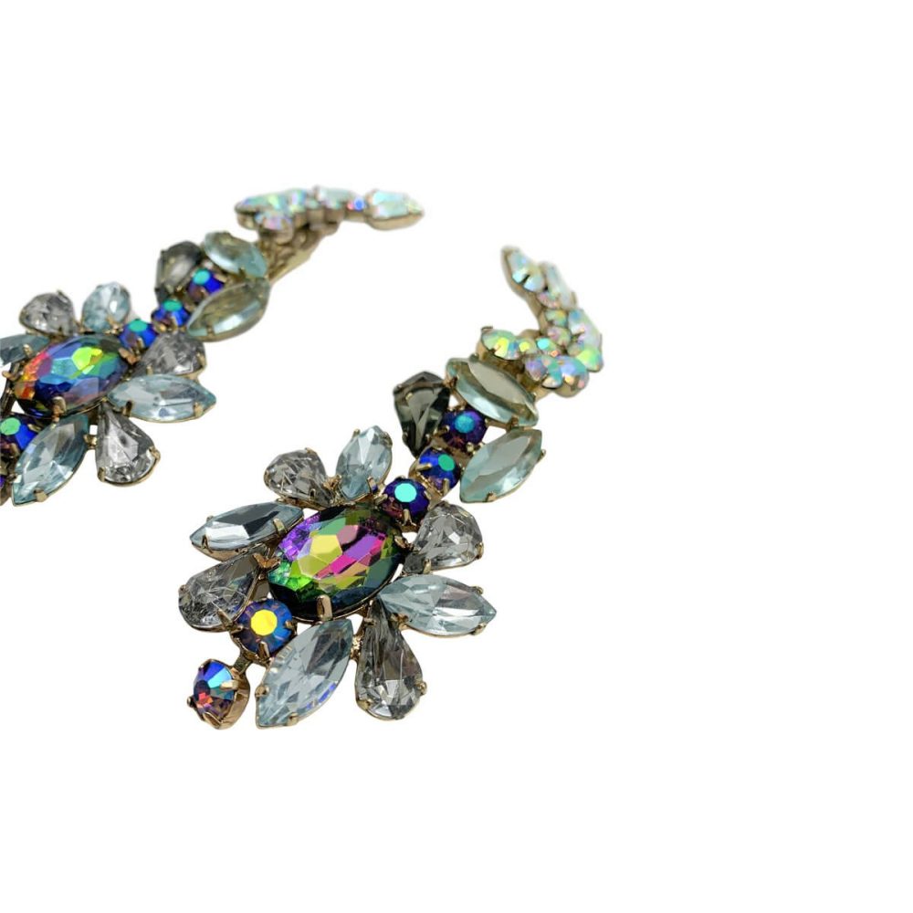 Vintage Crystal Kaleidoscope Earrings