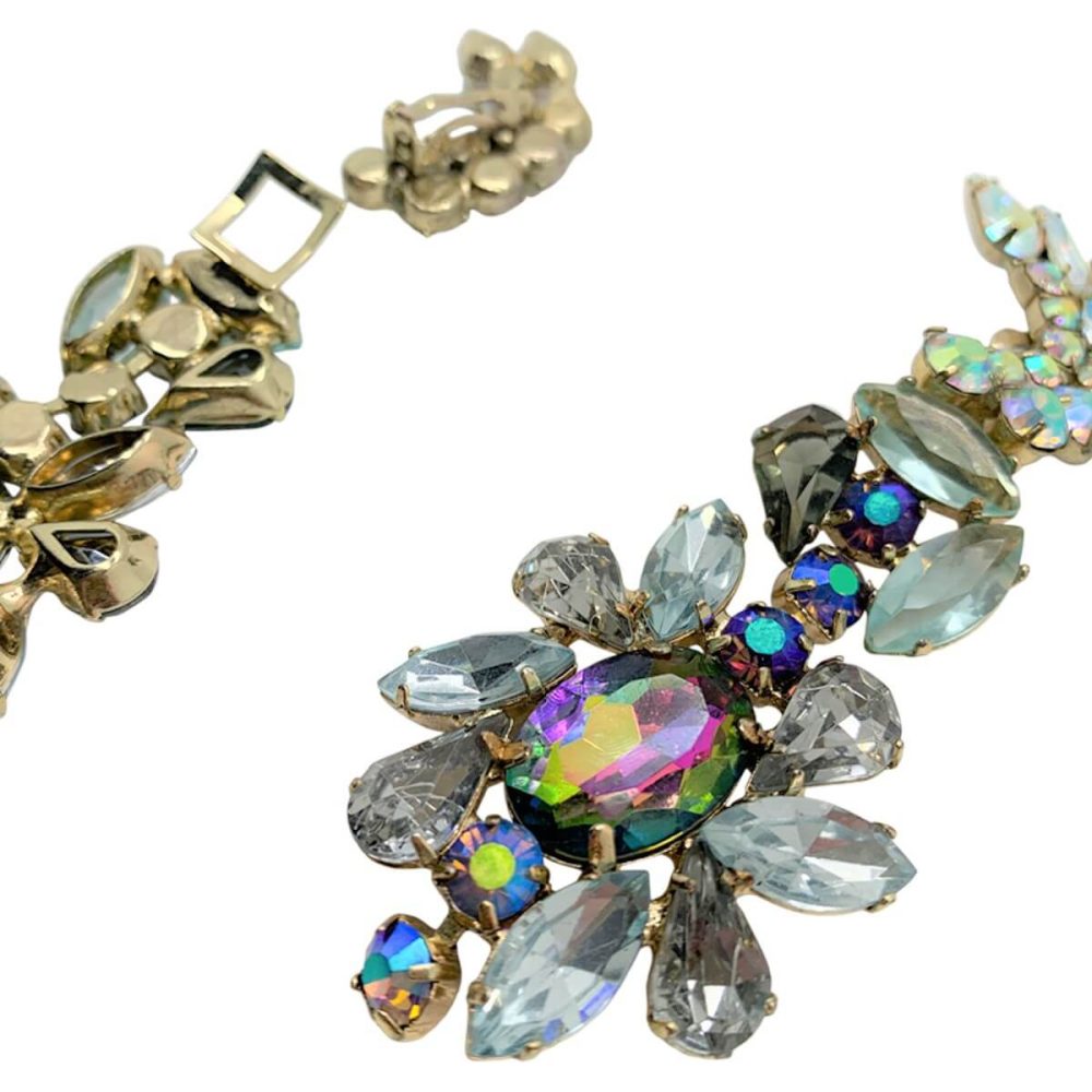 Vintage Crystal Kaleidoscope Earrings