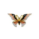 Jennifer Gibson Jewellery Vintage Enamel Butterfly Brooch I 1187 (2) Vintage Enamel Butterfly Brooch