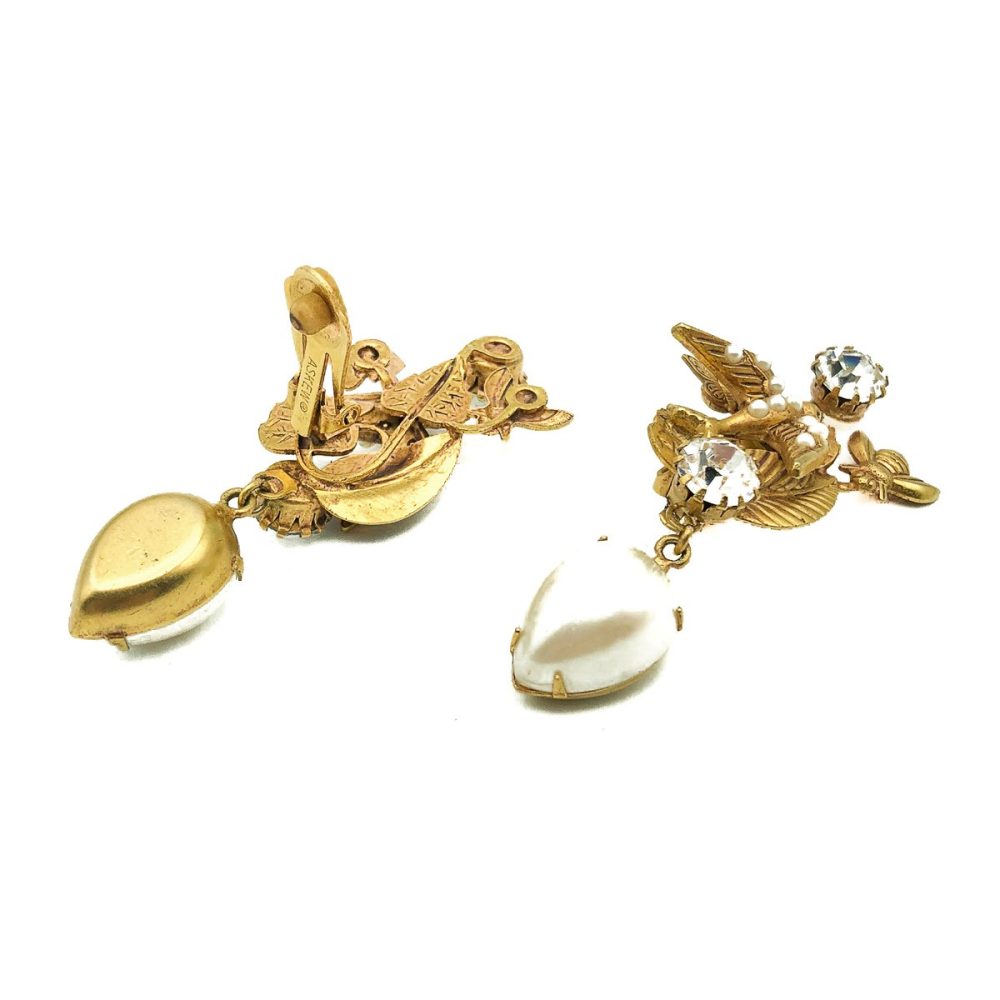 Vintage Askew Swallow & Bee Earrings