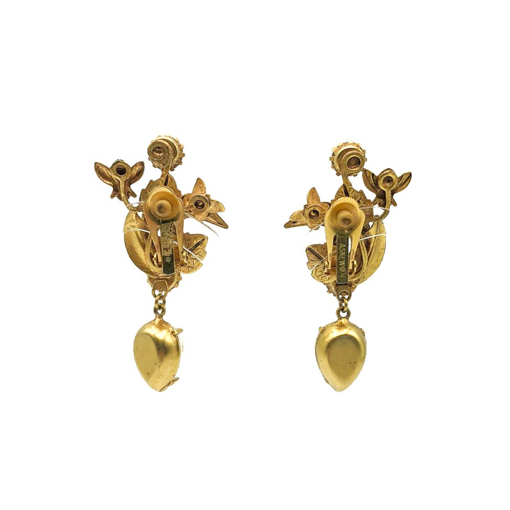 Vintage Askew Swallow & Bee Earrings