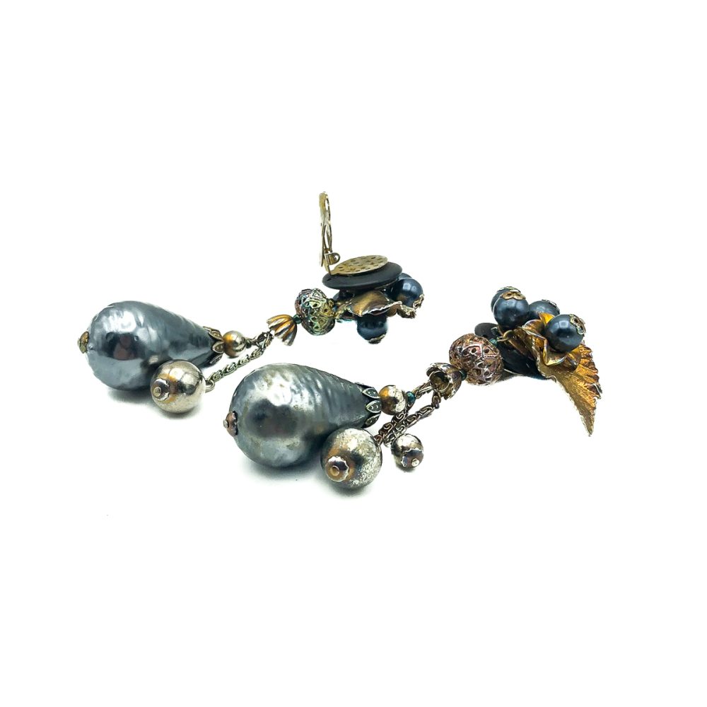 Vintage Statement Metallic Earrings