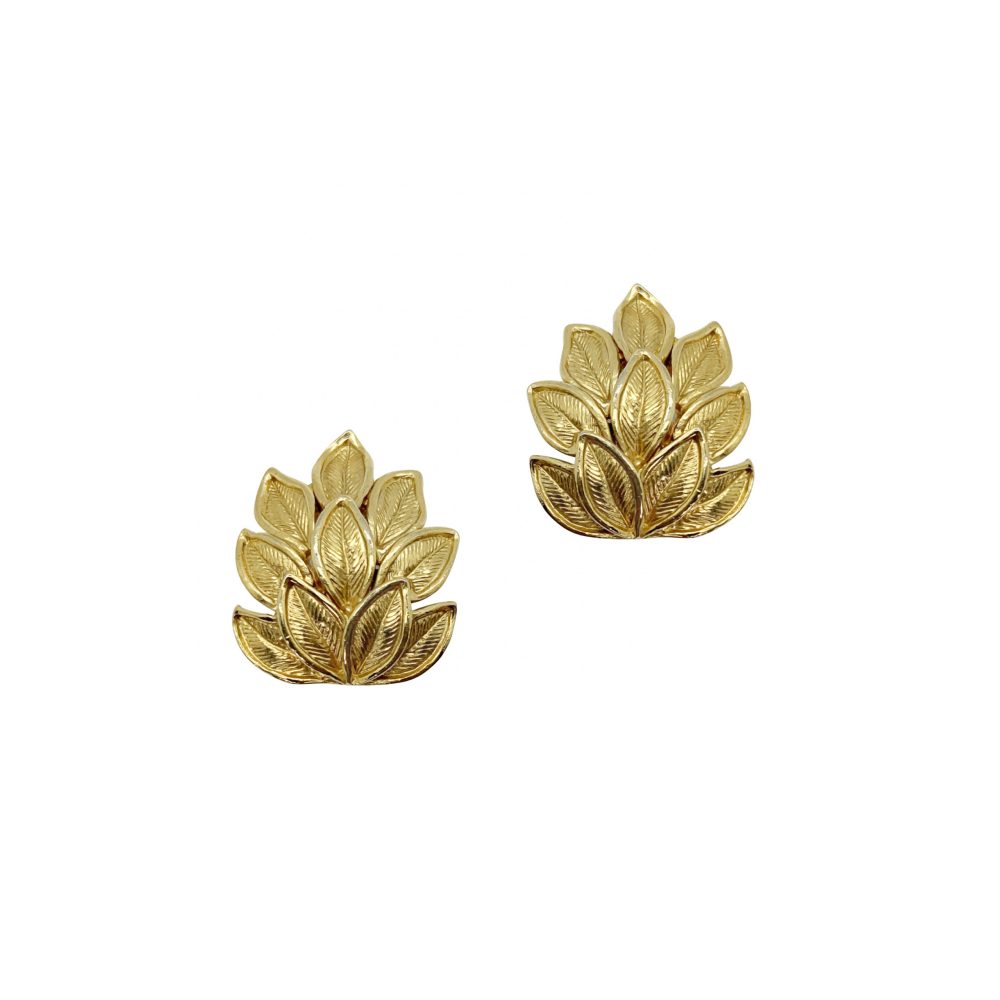 Vintage Trifari Leaf Earrings