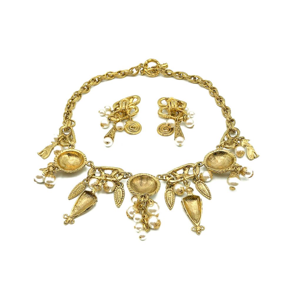 Vintage Egyptian Charm Necklace
