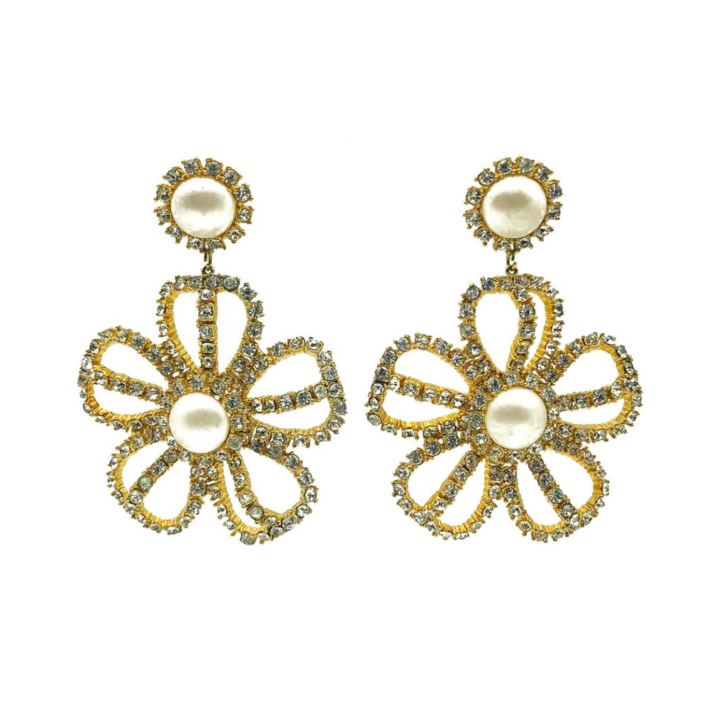 Vintage statement flower earring