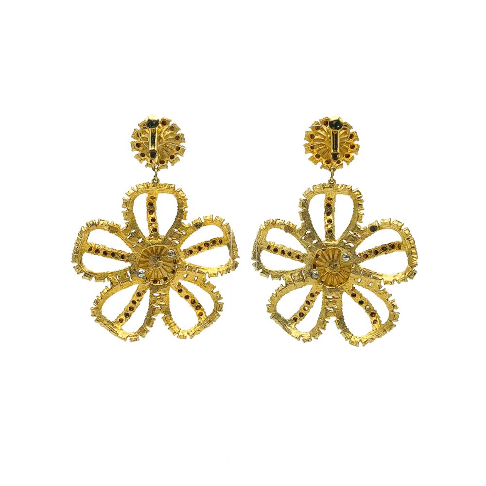Vintage statement flower earring