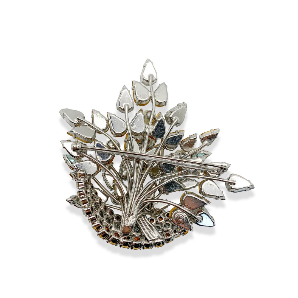 Vintage crystal statement brooch