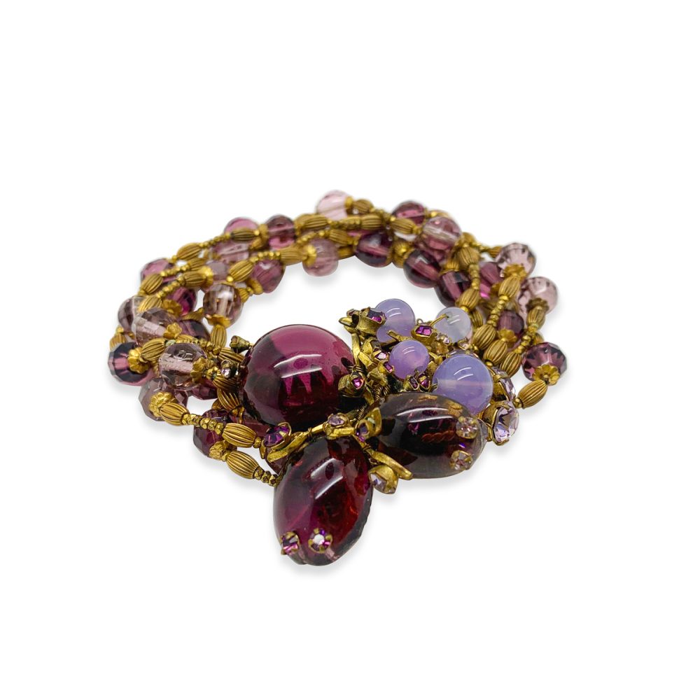 Vintage Miriam Haskell Amethyst Bracelet