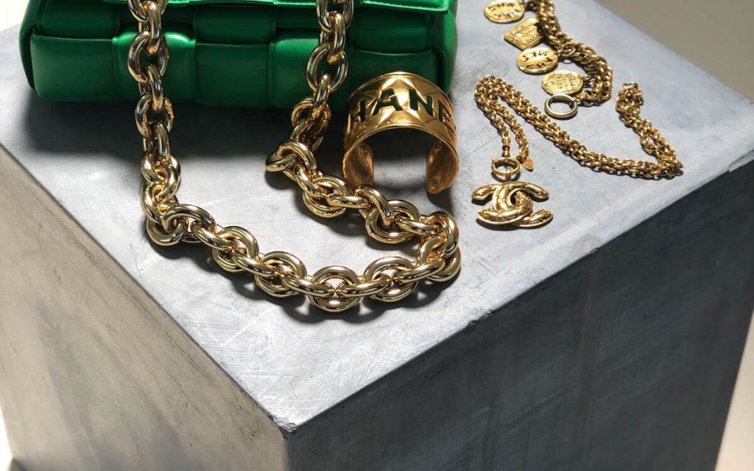 THREADS - Jennifer Gibson Jewellery Chanel cuffs and bag unique pieces