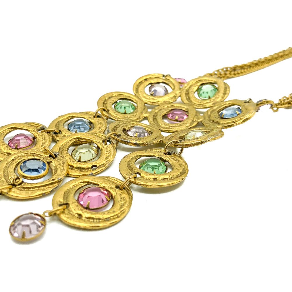 Vintage Pastel Droplet Necklace