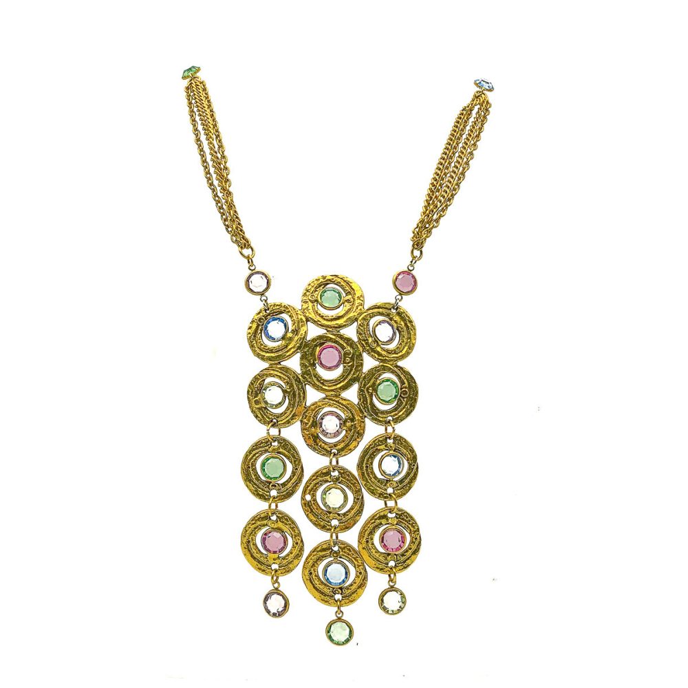 Vintage Pastel Droplet Necklace