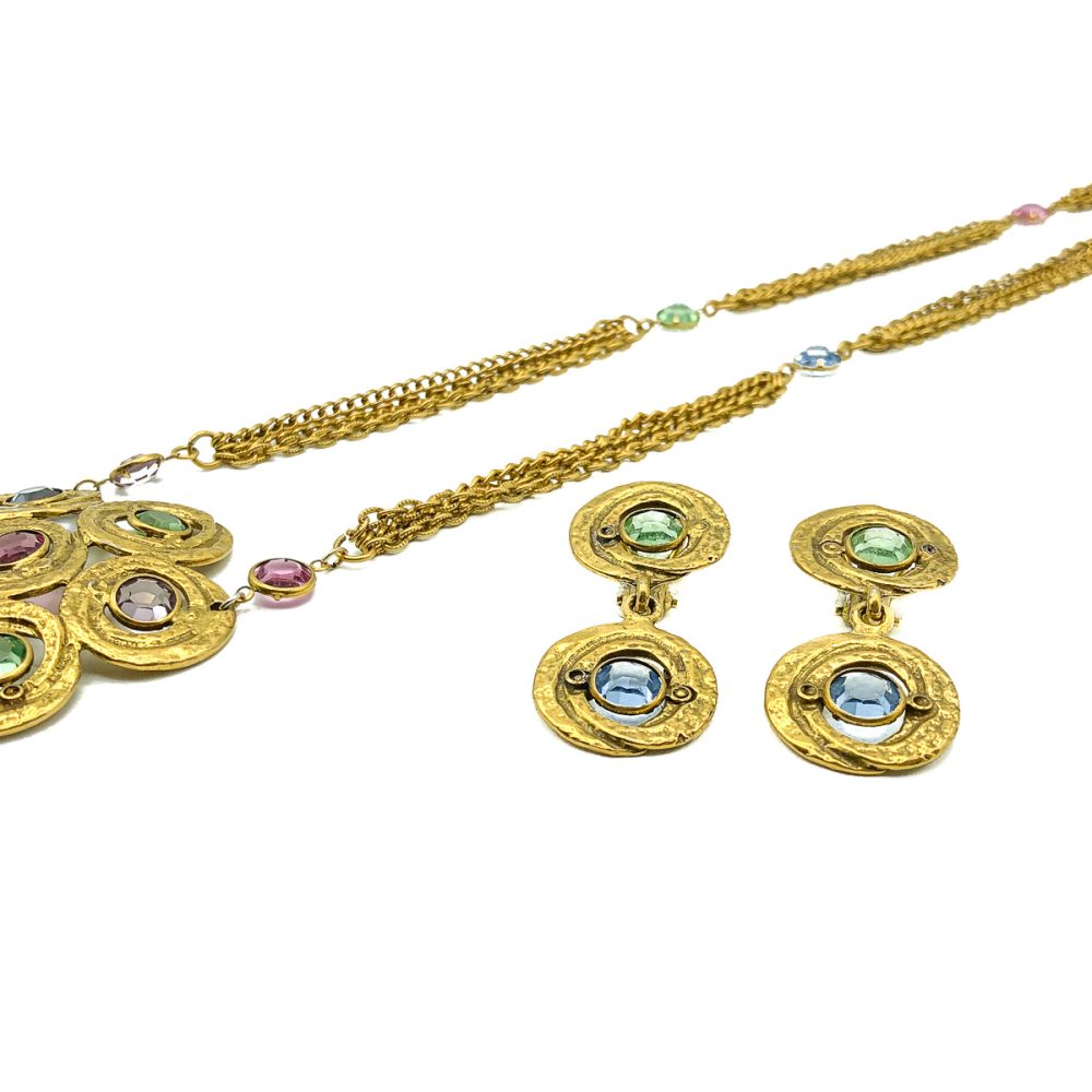 Vintage Pastel Droplet Necklace