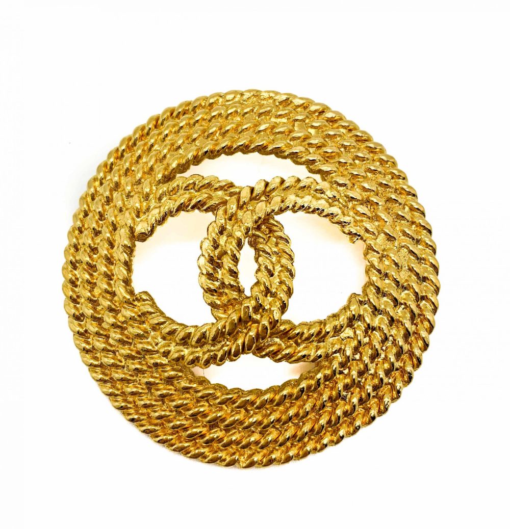 Vintage Chanel CC Rope Brooch