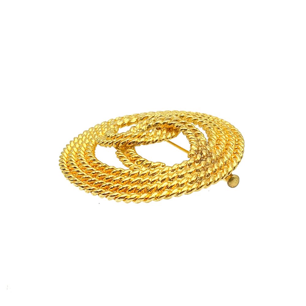 Vintage Chanel CC Rope Brooch