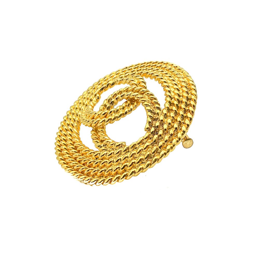 Vintage Chanel CC Rope Brooch