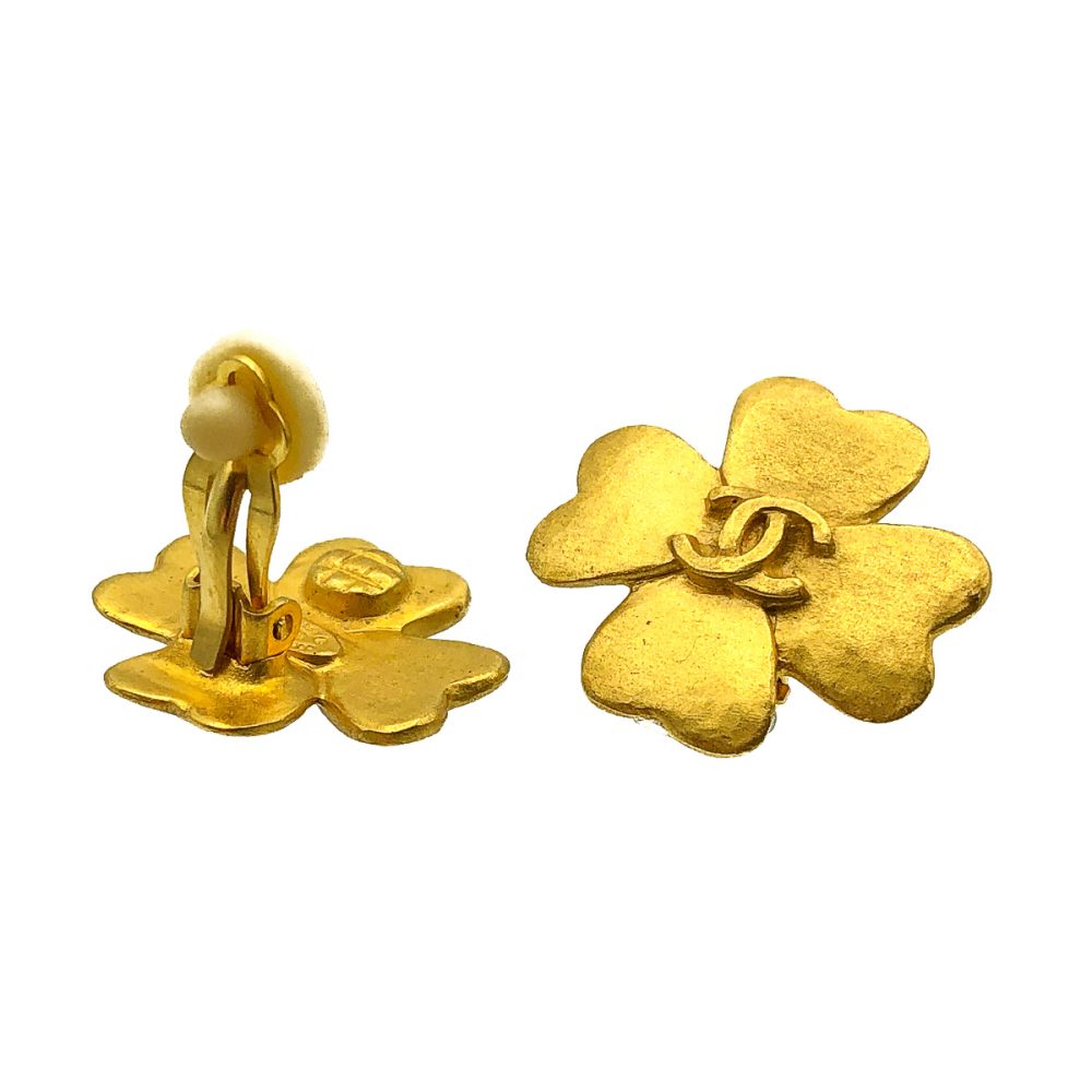 Vintage Chanel Lucky Clover Earrings