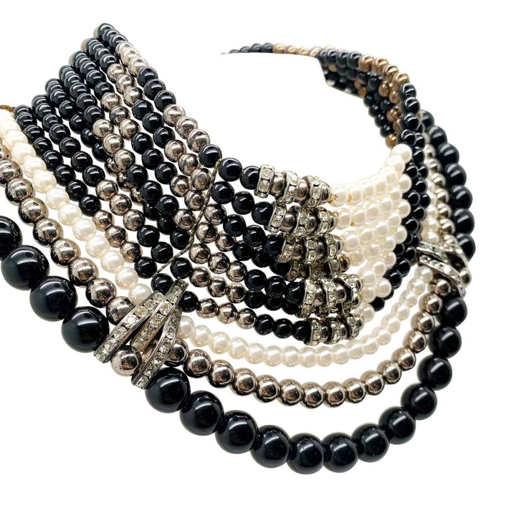 Vintage high collar necklace