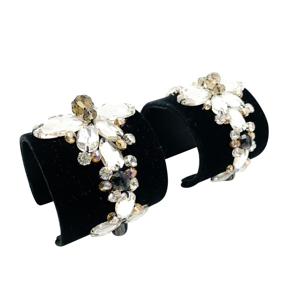 vintage velvet crystal cuff