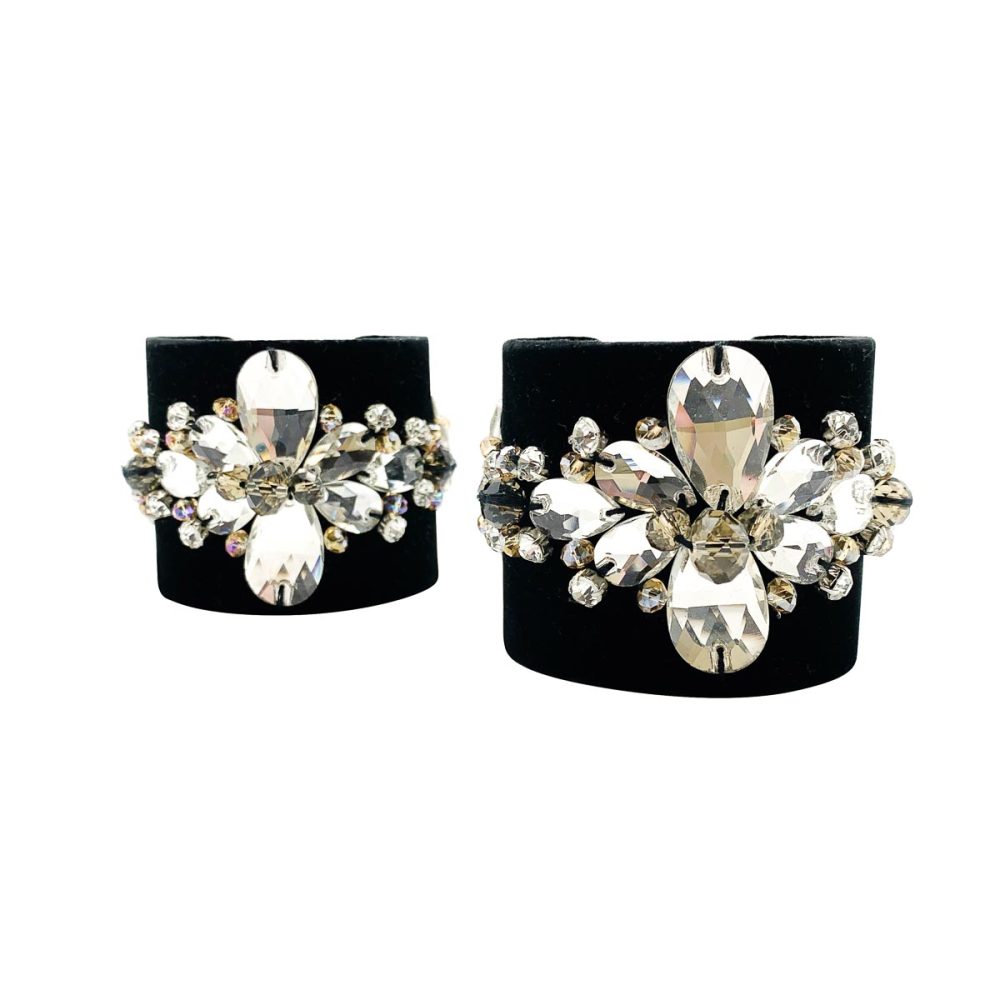 vintage velvet crystal cuff