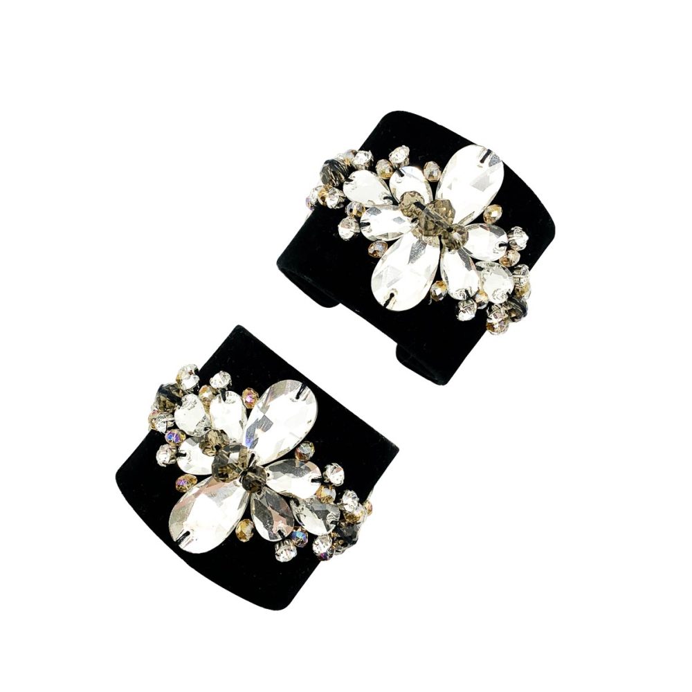 vintage velvet crystal cuff