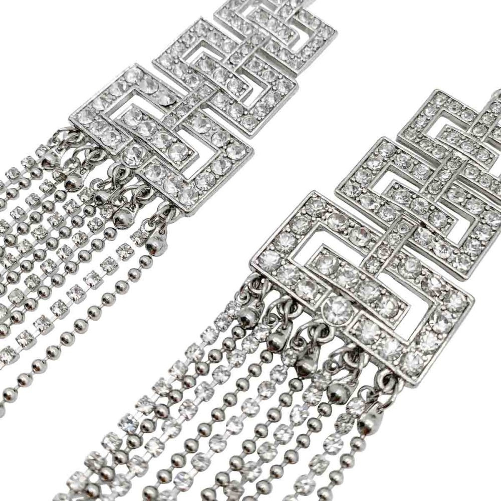Vintage deco tassel earrings
