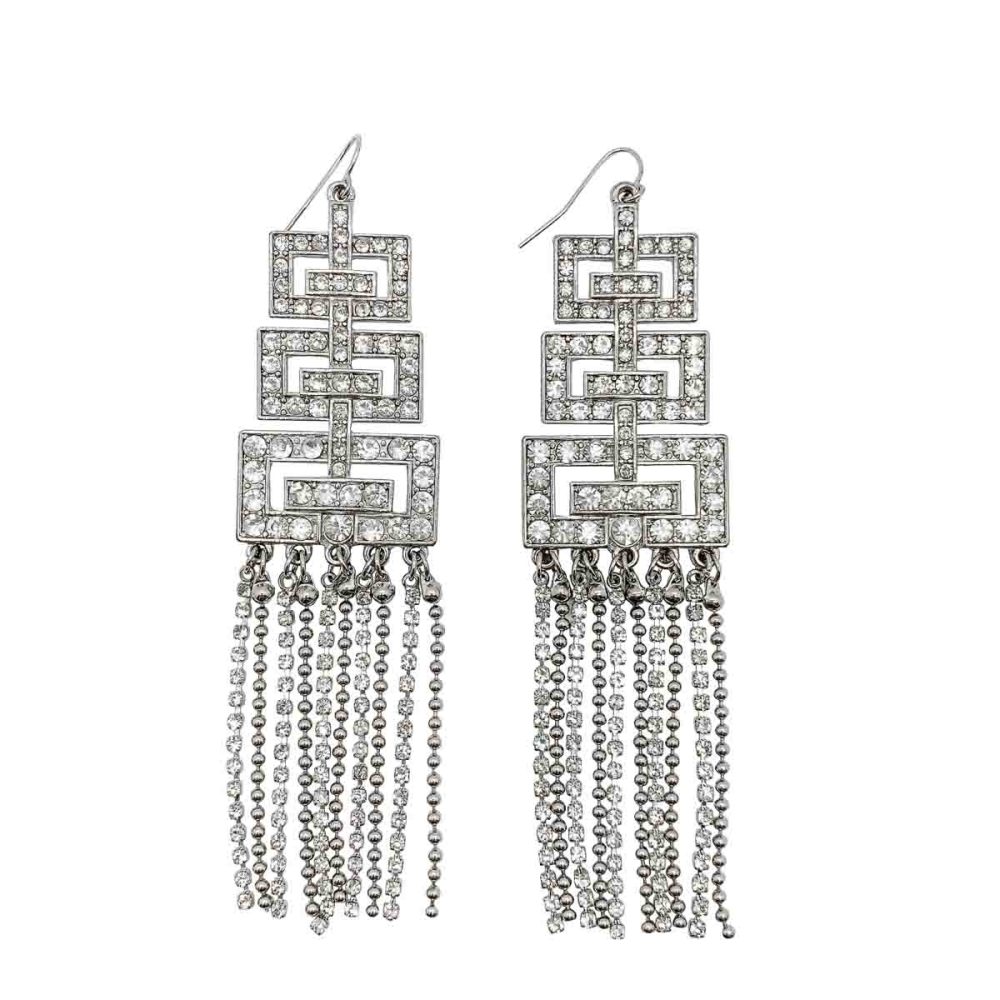 Vintage deco tassel earrings