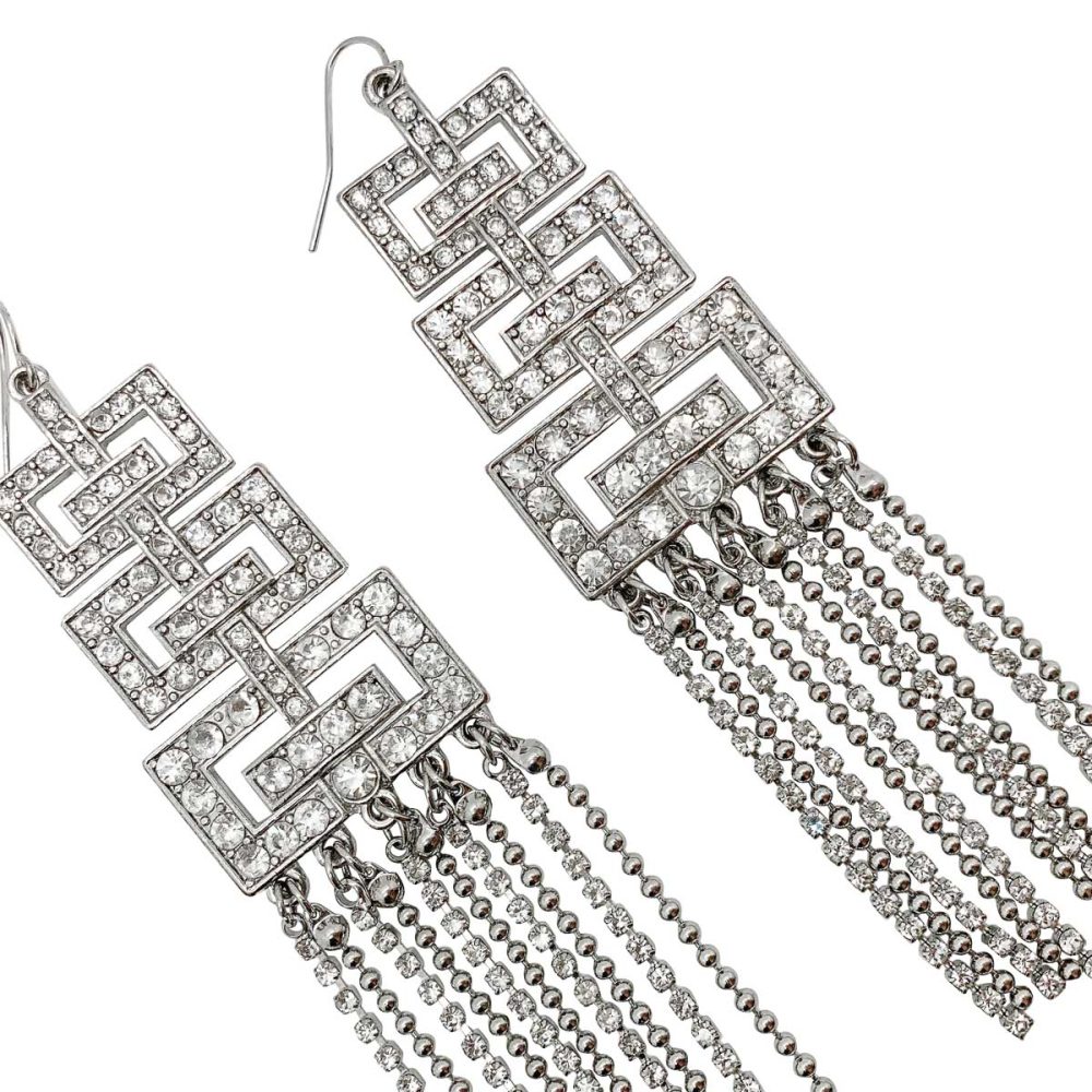 Vintage deco tassel earrings