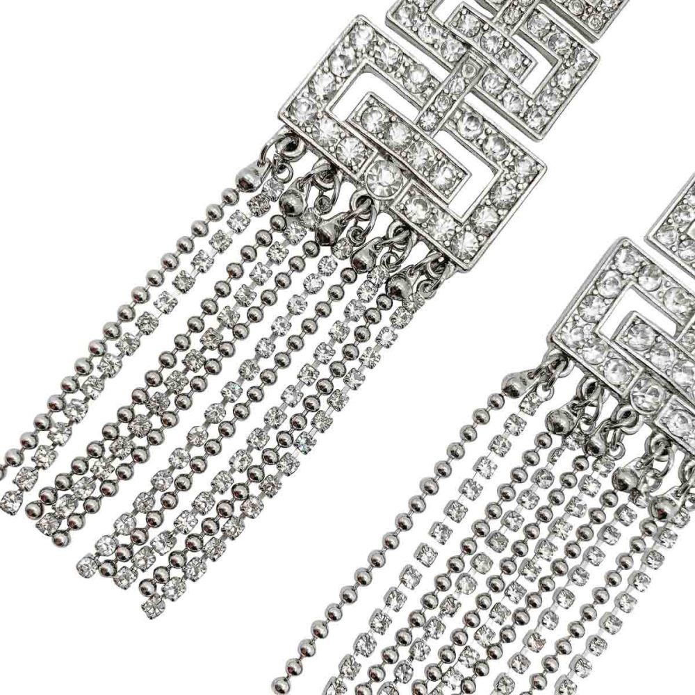 Vintage deco tassel earrings