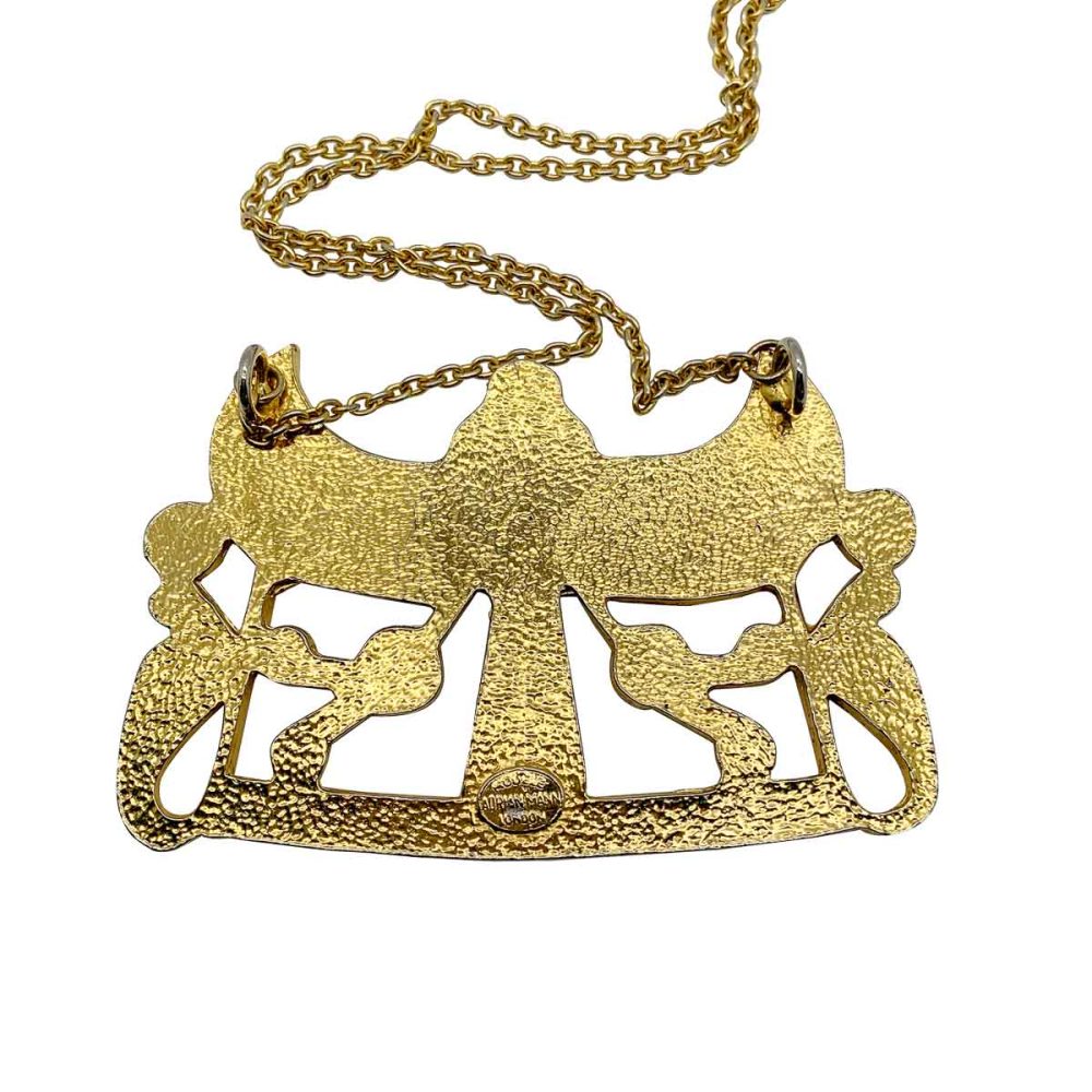 vintage Egyptian plaque necklace