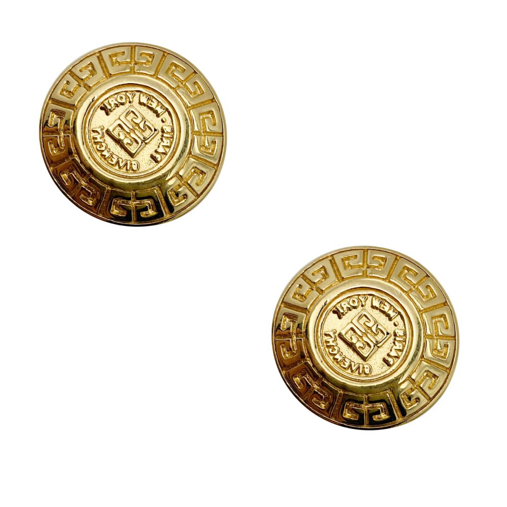 Vintage Givenchy Coin Logo Earring