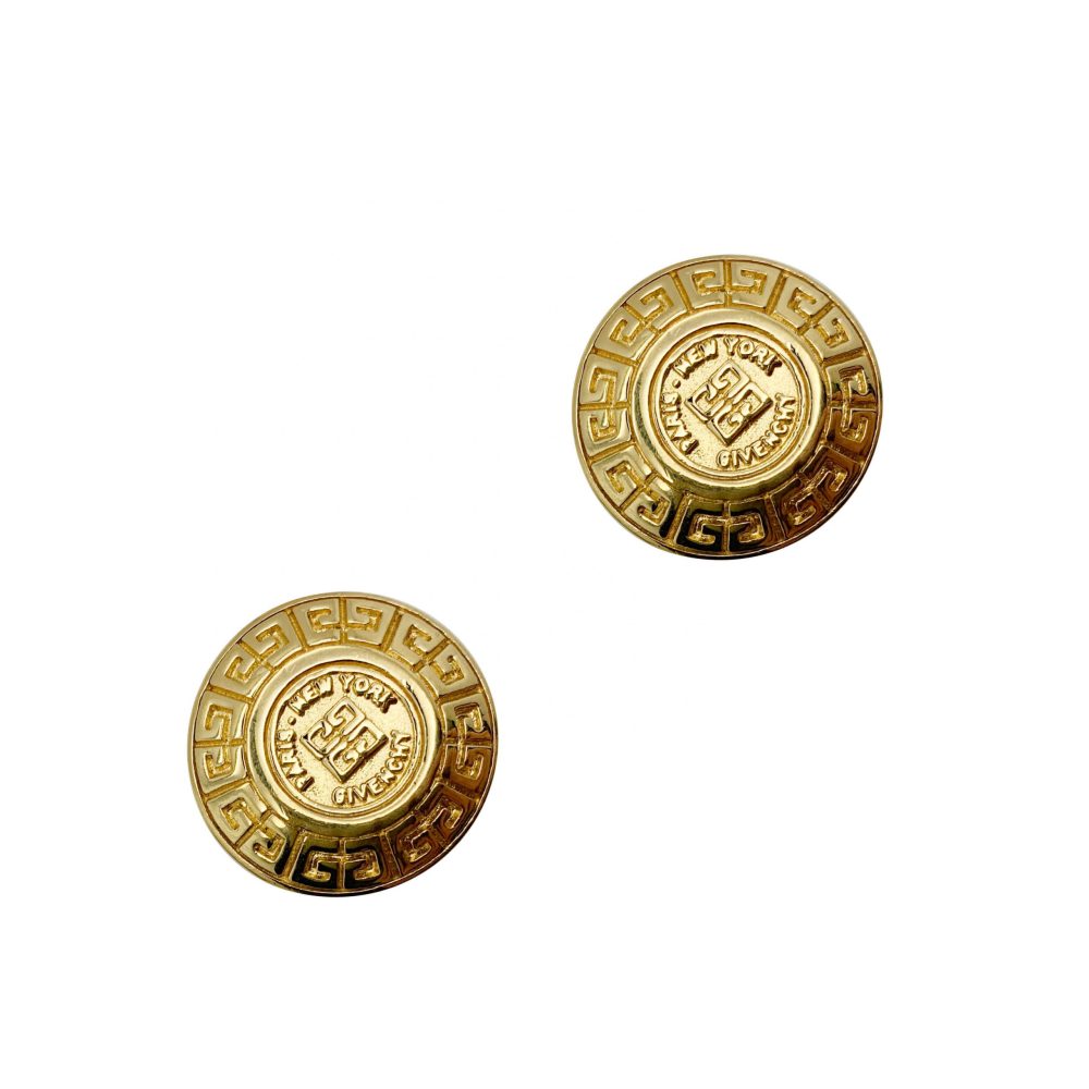 Vintage Givenchy Coin Logo Earring