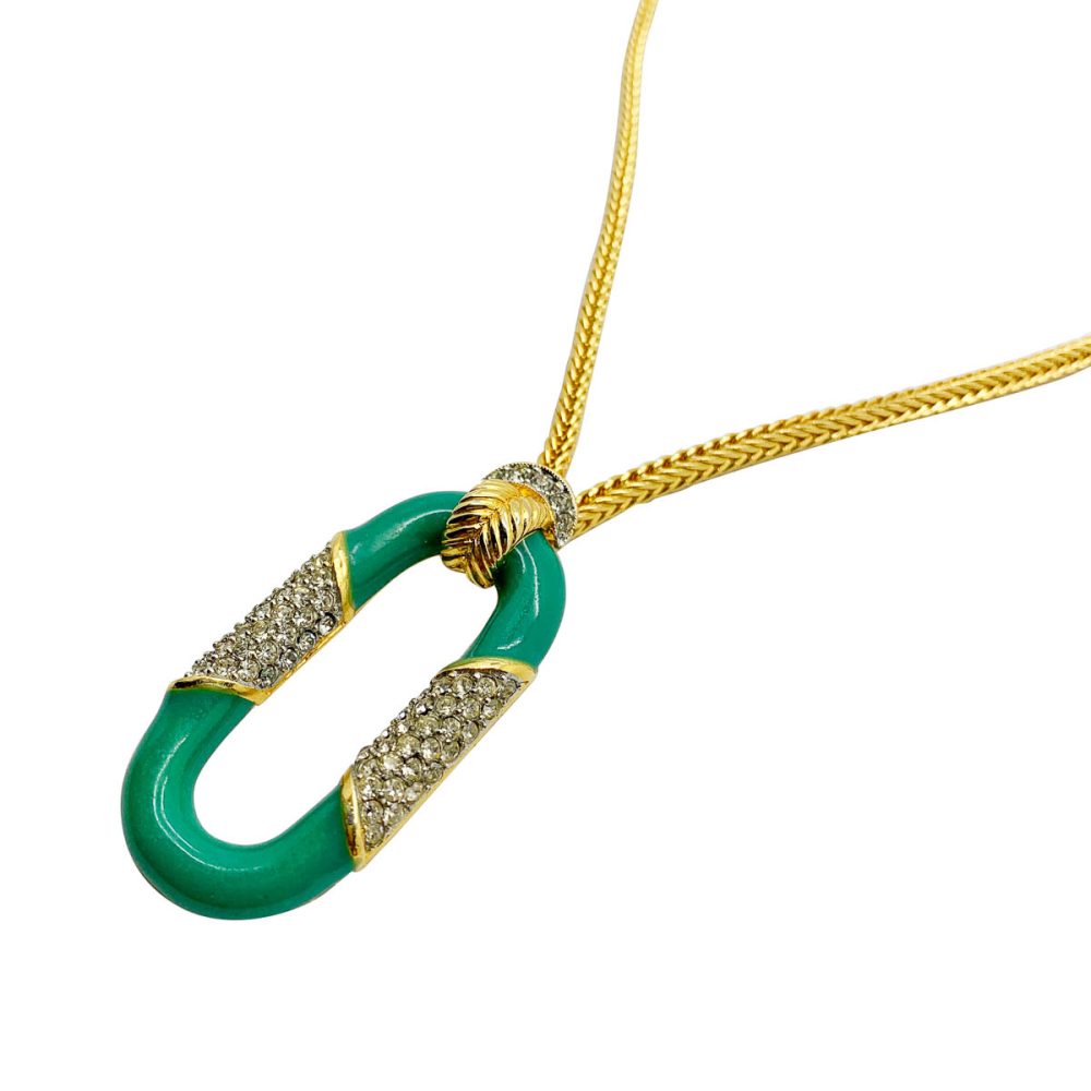Vintage Enamel Deco Necklace