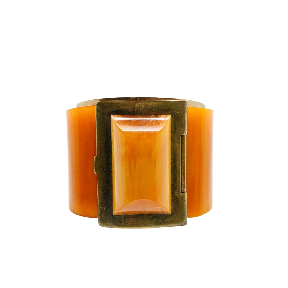art deco wrist compact