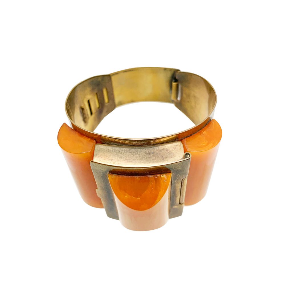 art deco wrist compact