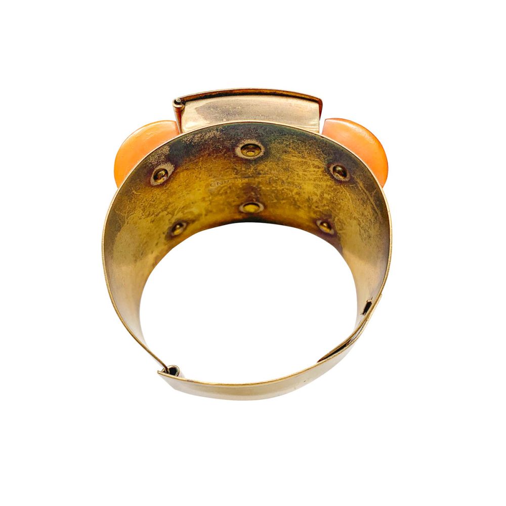 art deco wrist compact