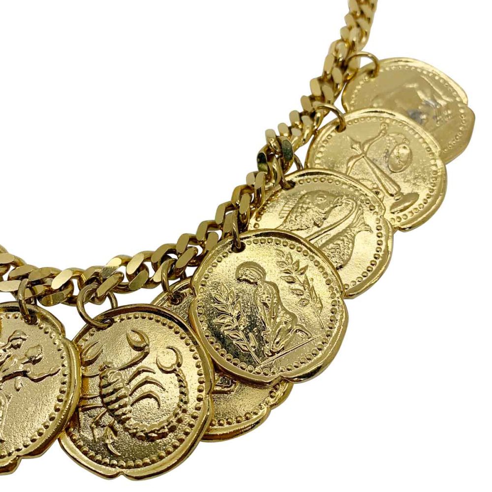 Vintage Zodiac Medallion Necklace
