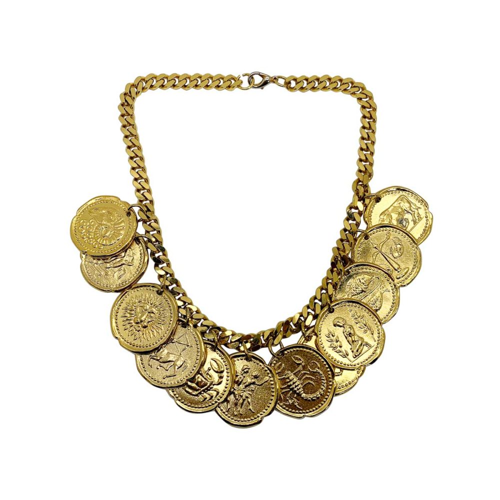 Vintage Zodiac Medallion Necklace