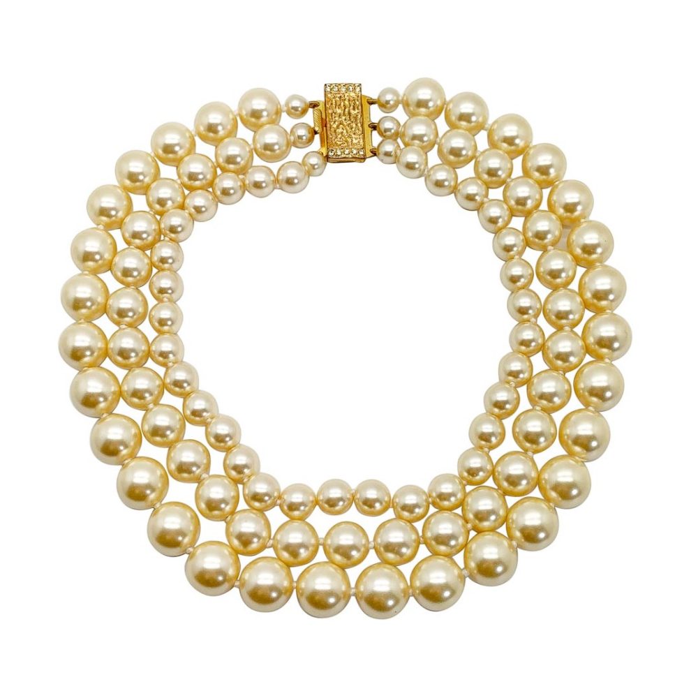 vintage pearl collar