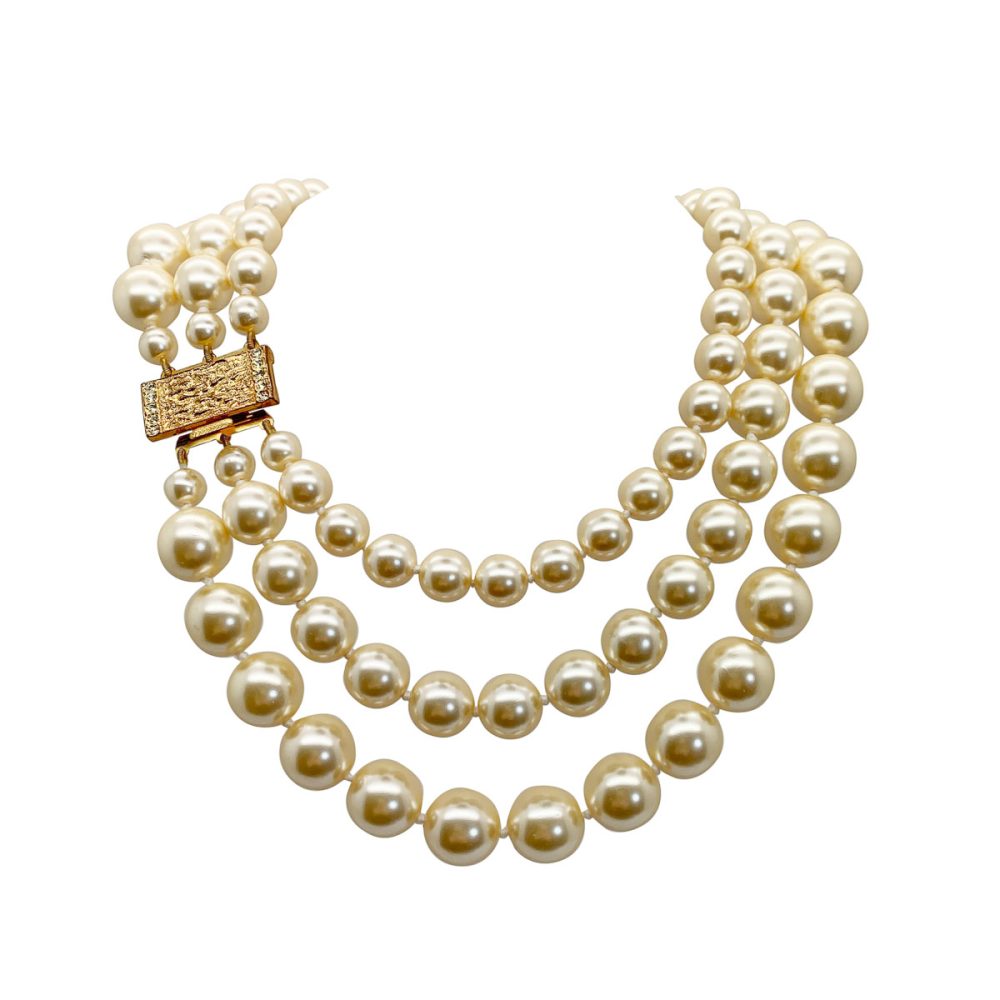 vintage pearl collar