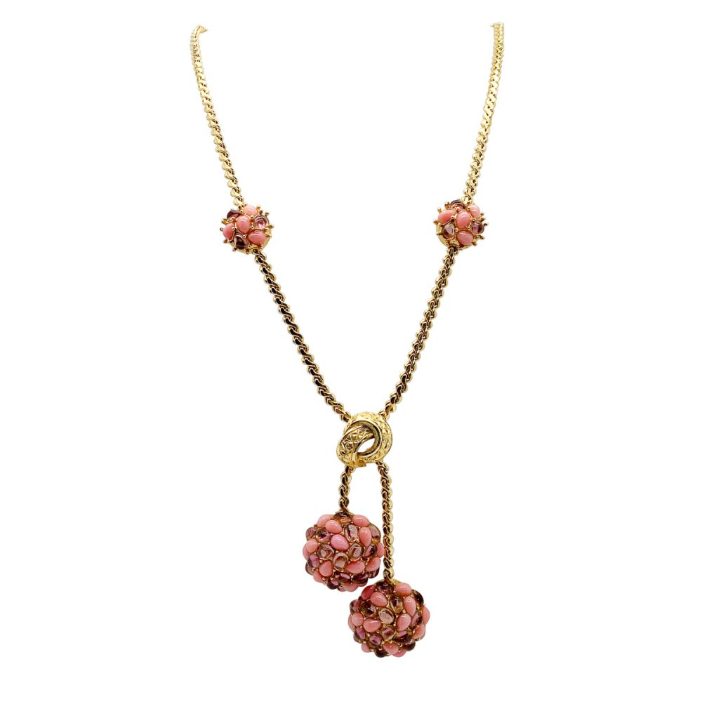Vintage Carven Paris Cabochon Sautoir
