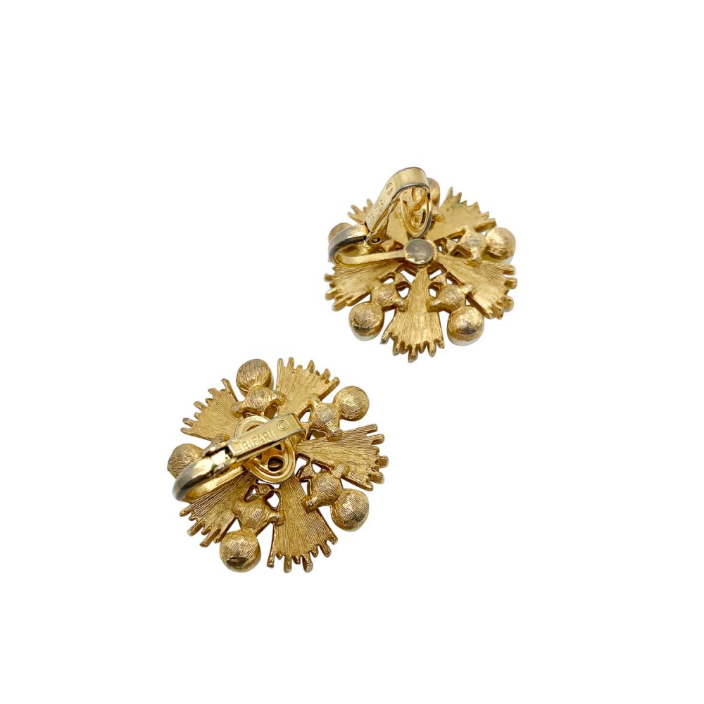 Vintage Trifari Pearl Starburst Earrings