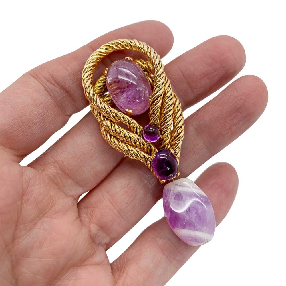 Vintage Dior Amethyst Brooch