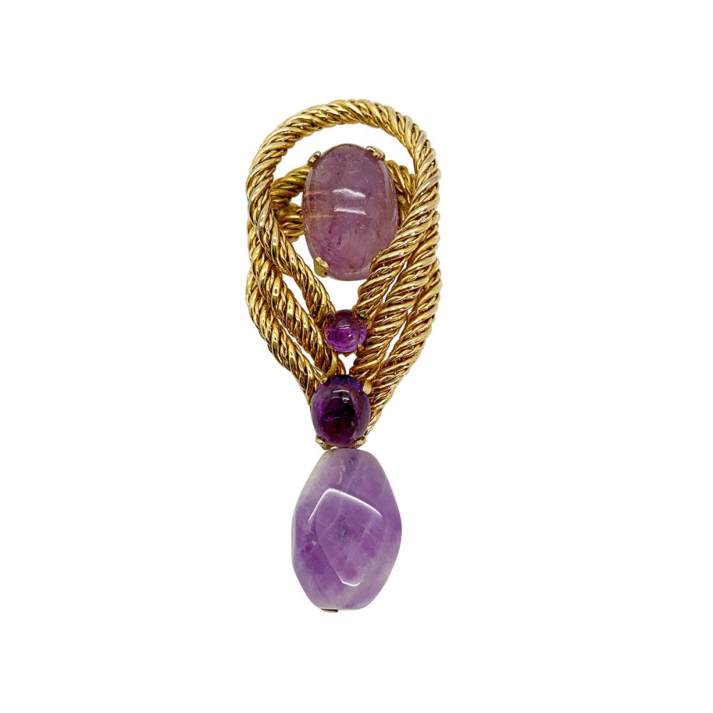Vintage Dior Amethyst Brooch
