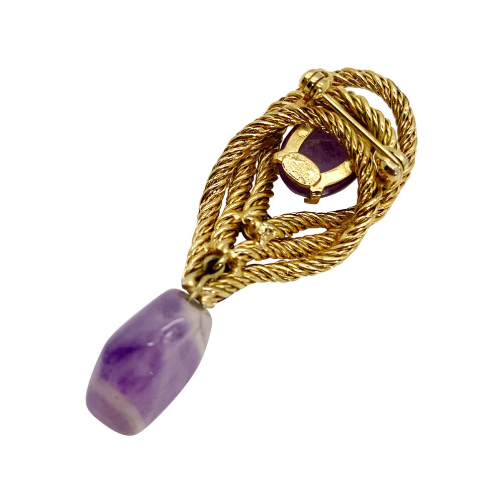 Vintage Dior Amethyst Brooch