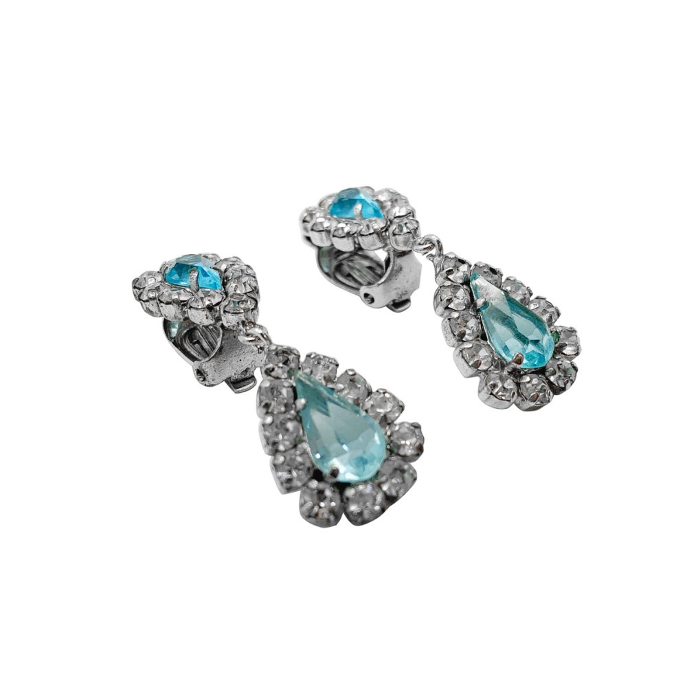 Vintage Dior Aqua Earrings