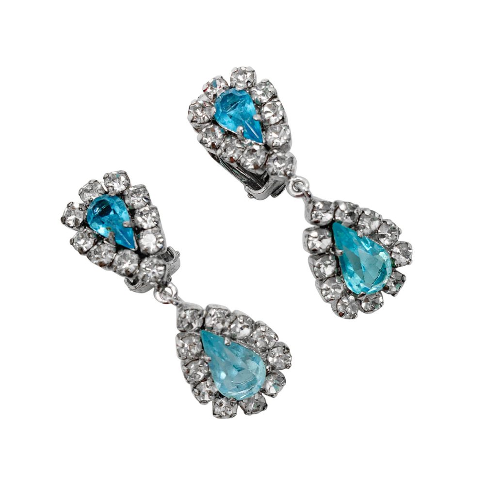 Vintage Dior Aqua Earrings